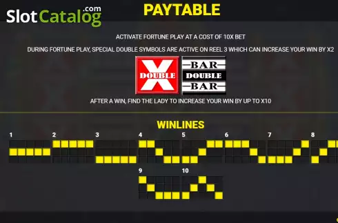 Скрин9. Mega Bars Find The Lady Fortune Play слот