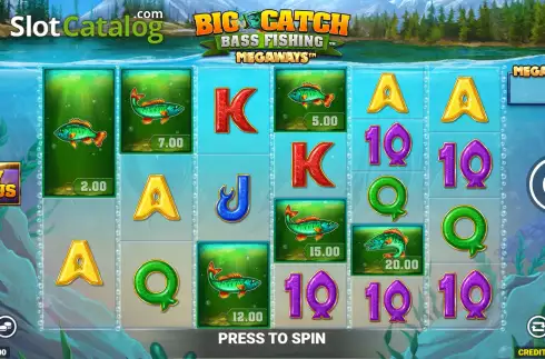 Скрин3. Big Catch Bass Fishing Megaways слот