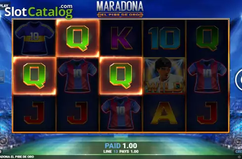 Скрин3. Maradona El Pibe De Oro слот