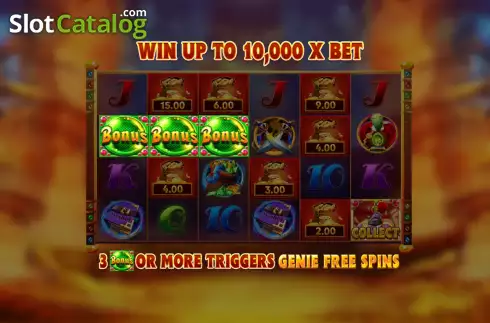 Скрин2. Genie Jackpots Even More Wishes слот