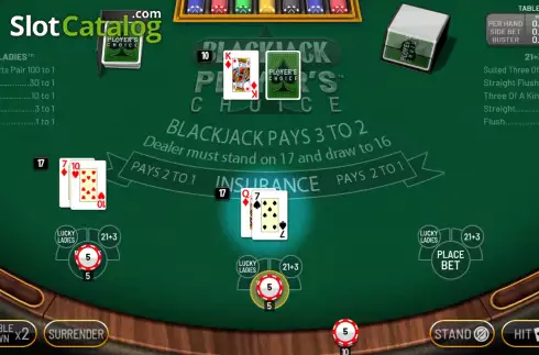 Скрин2. Blackjack Player's Choice (Blueprint) слот