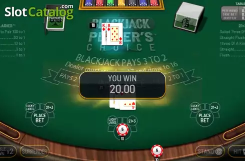Скрин3. Blackjack Player's Choice (Blueprint) слот