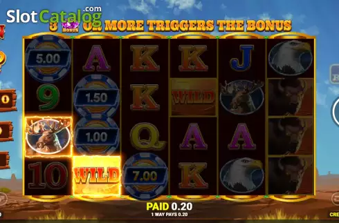 Скрин3. Bison Rising Gold Strike слот
