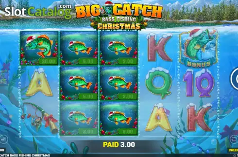Скрин3. Big Catch Bass Fishing Christmas слот