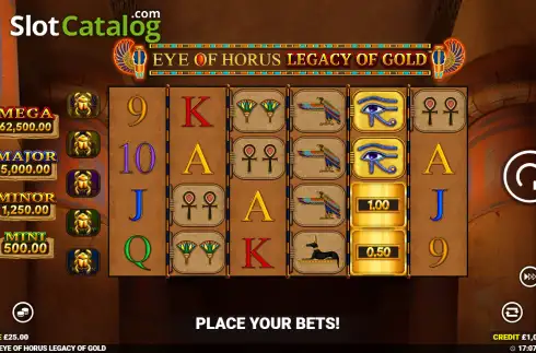 Скрин2. Eye of Horus Legacy of Gold слот