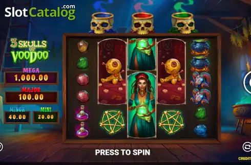 Скрин2. 3 Skulls of Voodoo слот