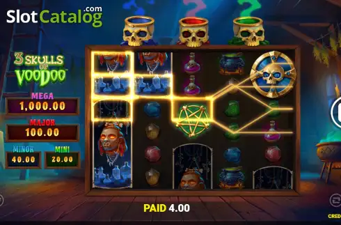 Скрин3. 3 Skulls of Voodoo слот