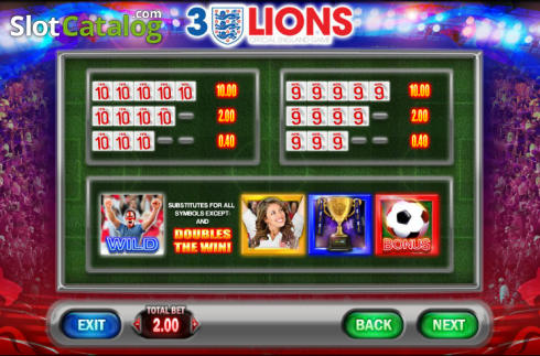 Скрин4. 3 Lions слот