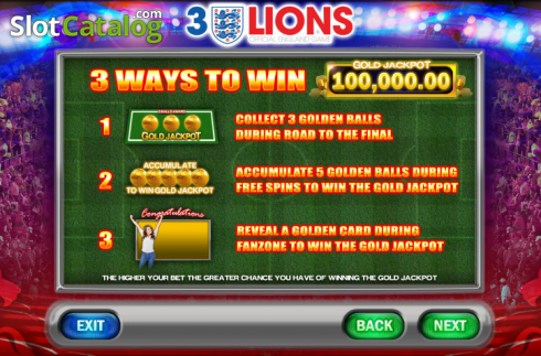 Скрин5. 3 Lions слот