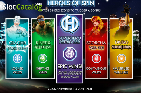 Скрин2. Heroes of Spin (Blueprint) слот