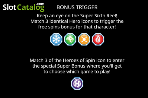 Скрин6. Heroes of Spin (Blueprint) слот