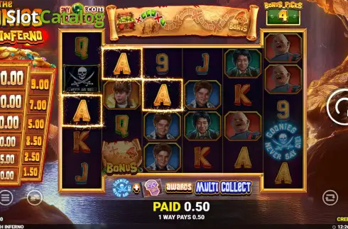 Скрин3. The Goonies Cash Inferno слот