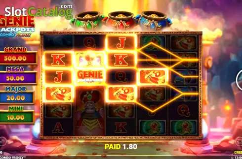 Скрин3. Genie Jackpots Three Wishes Combo Frenzy слот