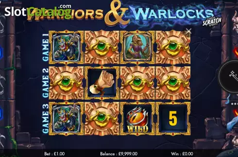 Скрин2. Warriors and Warlocks Scratch слот