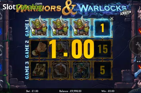 Скрин3. Warriors and Warlocks Scratch слот
