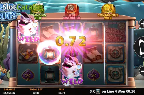 Скрин3. Sharkluck Holmes слот