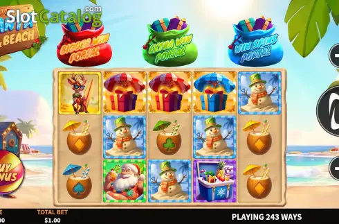 Скрин2. 3 Wonders Santa on the Beach слот