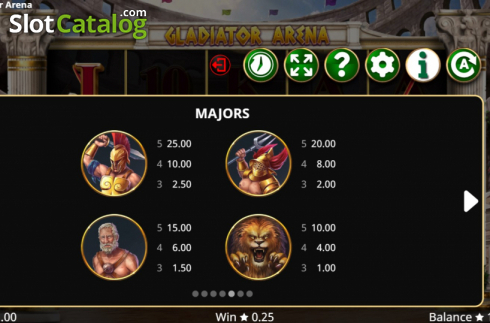 Скрин6. Gladiator Arena слот