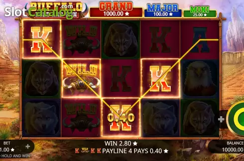 Скрин4. Buffalo Hold and Win слот