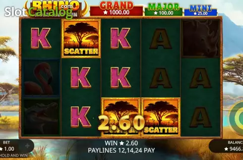 Скрин6. Rhino Hold and Win слот