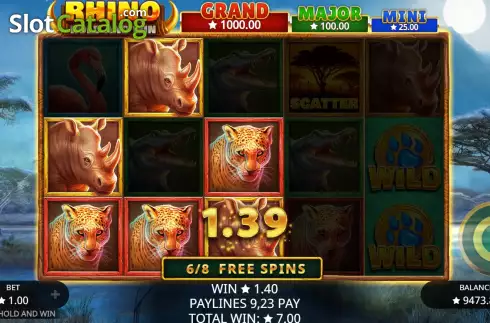 Скрин8. Rhino Hold and Win слот