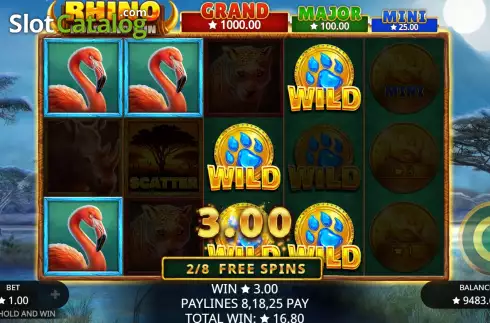 Скрин9. Rhino Hold and Win слот