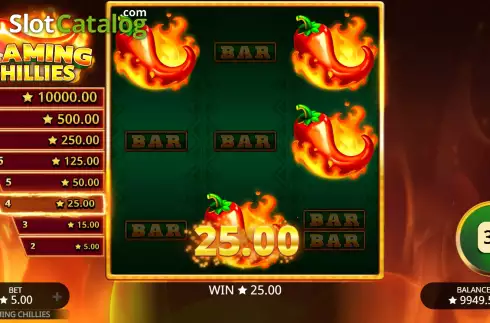 Скрин5. Flaming Chillies слот