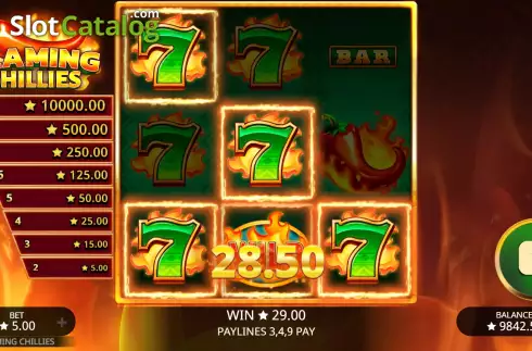Скрин6. Flaming Chillies слот