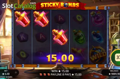 Скрин2. Sticky Bombs слот