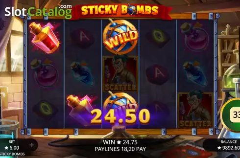 Скрин3. Sticky Bombs слот