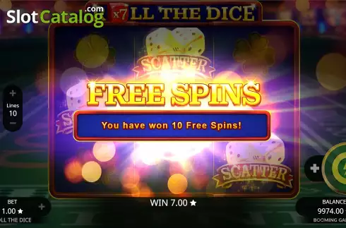 Скрин8. Roll the Dice (Booming Games) слот