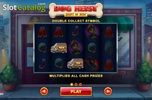Скрин2. Dog Heist Shift 'N' Win слот