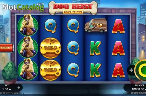 Скрин3. Dog Heist Shift 'N' Win слот