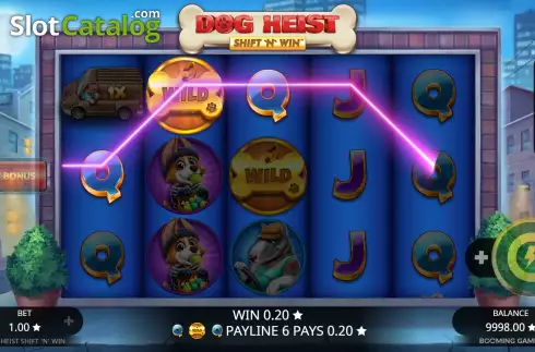 Скрин4. Dog Heist Shift 'N' Win слот
