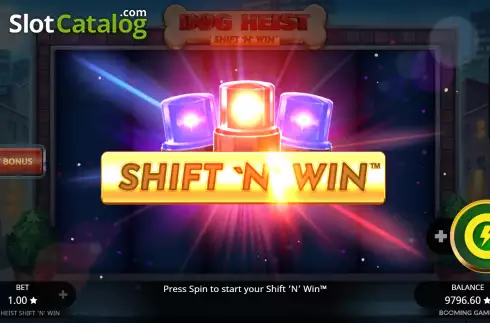 Скрин8. Dog Heist Shift 'N' Win слот
