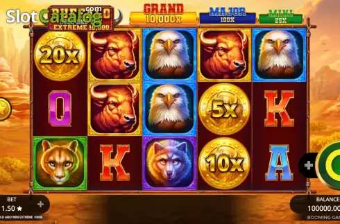 Скрин2. Buffalo Hold and Win Extreme 10,000 слот
