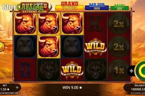 Скрин3. Buffalo Hold and Win Extreme 10,000 слот
