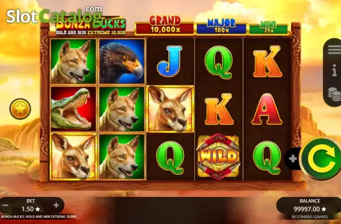 Скрин2. Bonza Bucks Hold and Win Extreme 10,000 слот