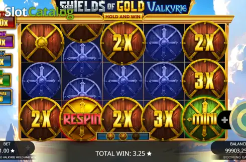 Скрин3. Shields of Gold Valkyrie Hold and Win слот