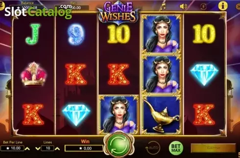 Скрин4. Genie Wishes слот