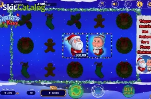 Скрин4. Santa's Kiss слот