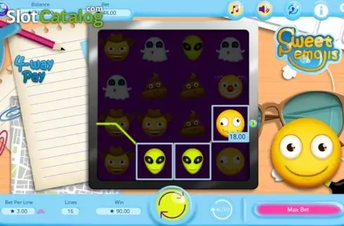 Скрин5. Sweet Emojis слот
