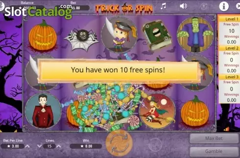 Скрин6. Trick or Spin слот