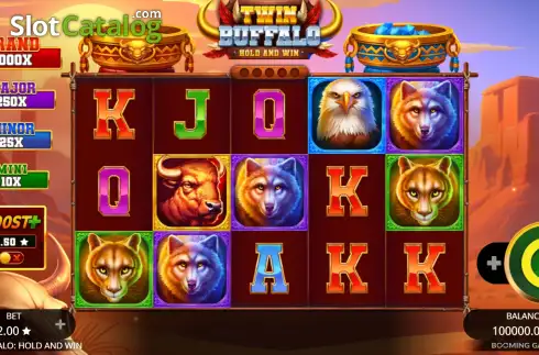 Скрин2. Twin Buffalo: Hold & Win слот