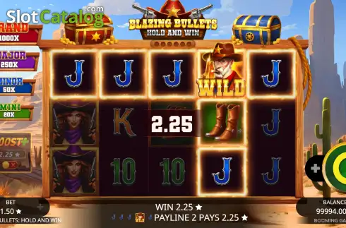 Скрин3. Blazing Bullets: Hold and Win слот