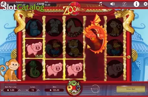 Скрин4. Zoodiac (Booming Games) слот