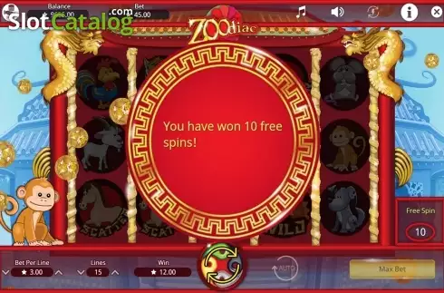 Скрин7. Zoodiac (Booming Games) слот