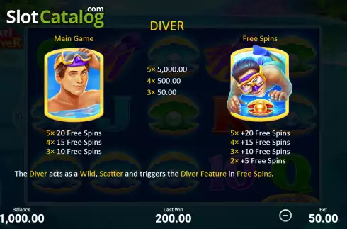 Скрин6. Pearl Diver слот