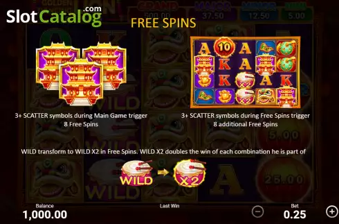 Скрин8. Golden Dancing Lion слот