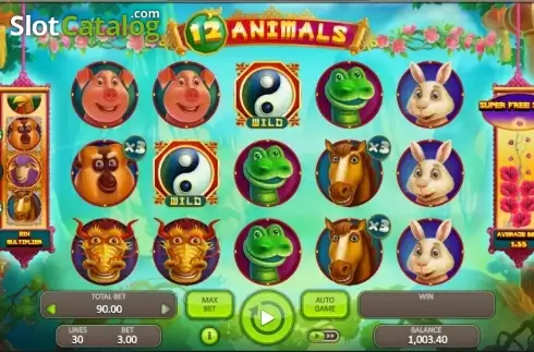 Скрин2. 12 Animals (Booongo) слот